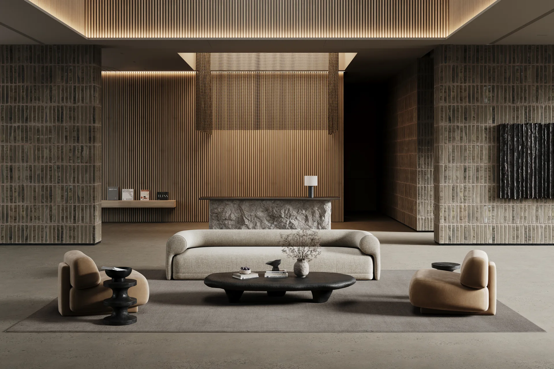 Lobby Teppich mit Kettelung, Grau, 300x400 cm Classic Collection