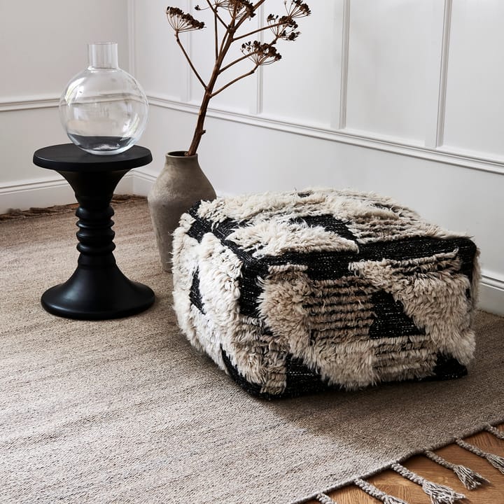 Marrakesh Pouf Sitzkissen 55 x 55cm - Ivory-charcoal - Classic Collection