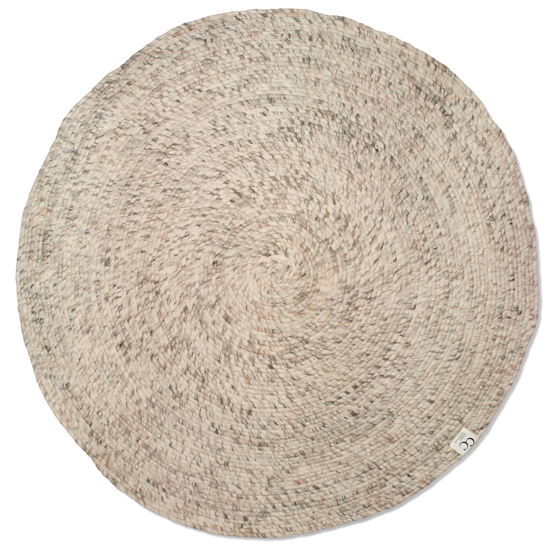 Merino Wollteppich rund Ø160cm, Beige Classic Collection