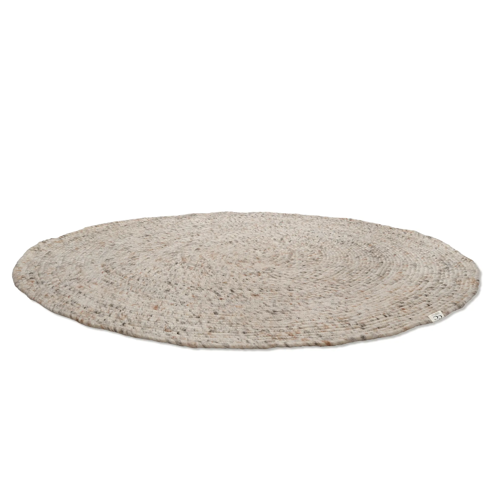 Merino Wollteppich rund Ø160cm, Beige Classic Collection