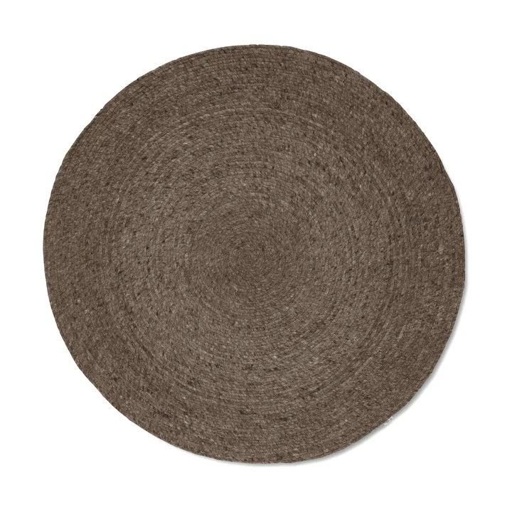 Merino Wollteppich rund Ø200cm - Braun - Classic Collection