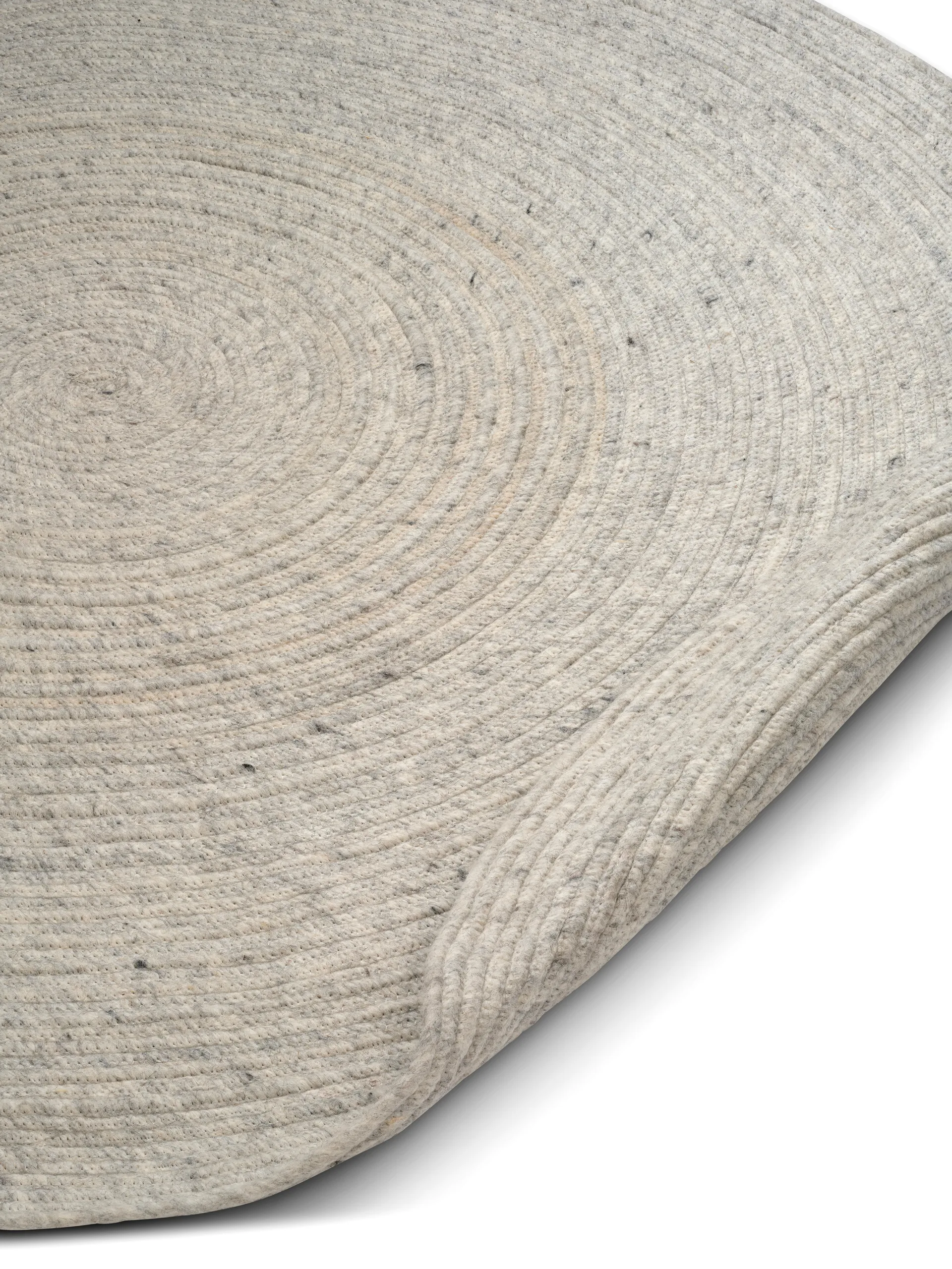 Merino Wollteppich rund Ø240 cm, Beton Classic Collection
