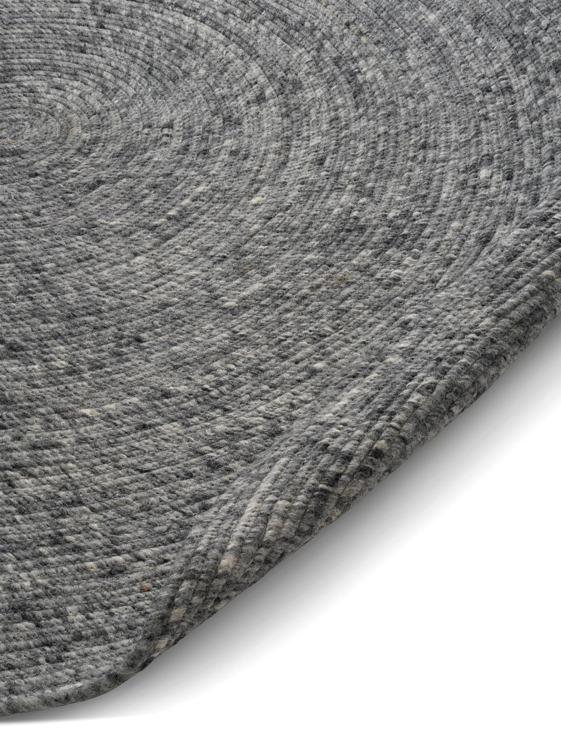 Merino Wollteppich rund Ø240 cm, Granit Classic Collection