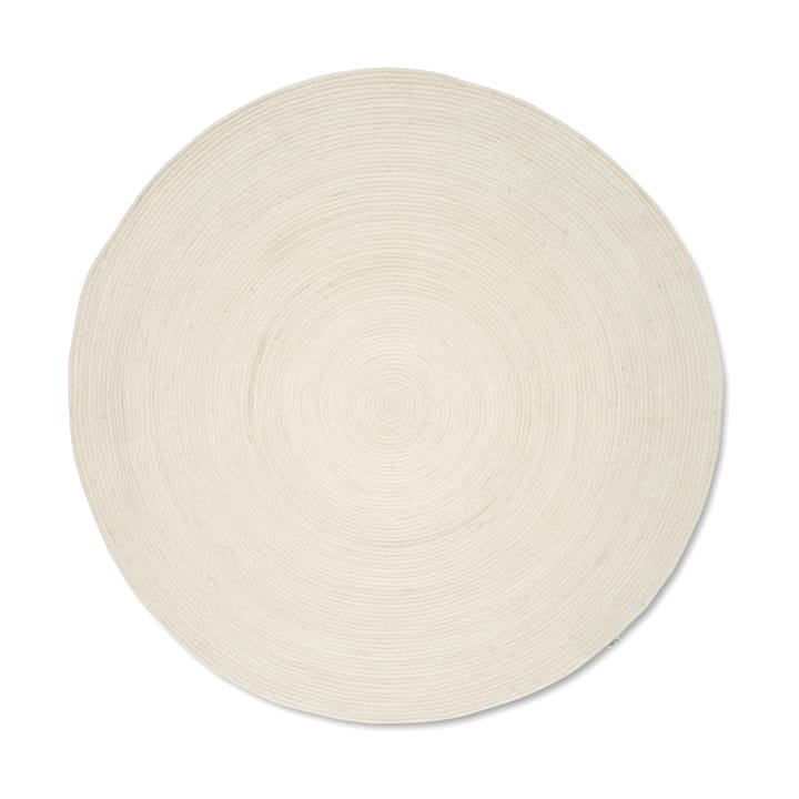 Merino Wollteppich rund Ø240 cm - White - Classic Collection