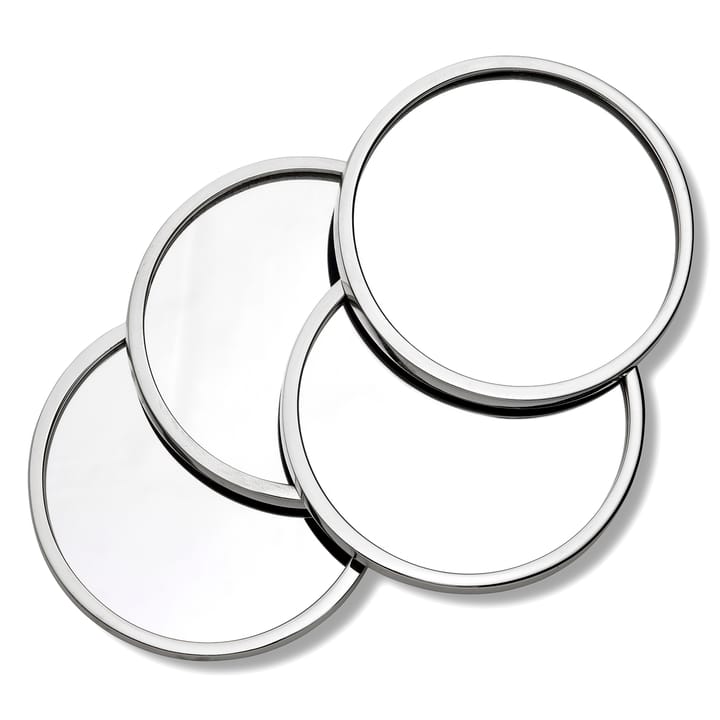 Moon Glasuntersetzer 4er Pack, Messing vernickelt Classic Collection