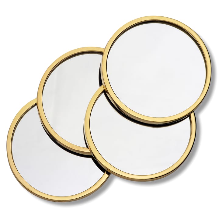 Moon Glasuntersetzer 4er Pack, Messing Classic Collection