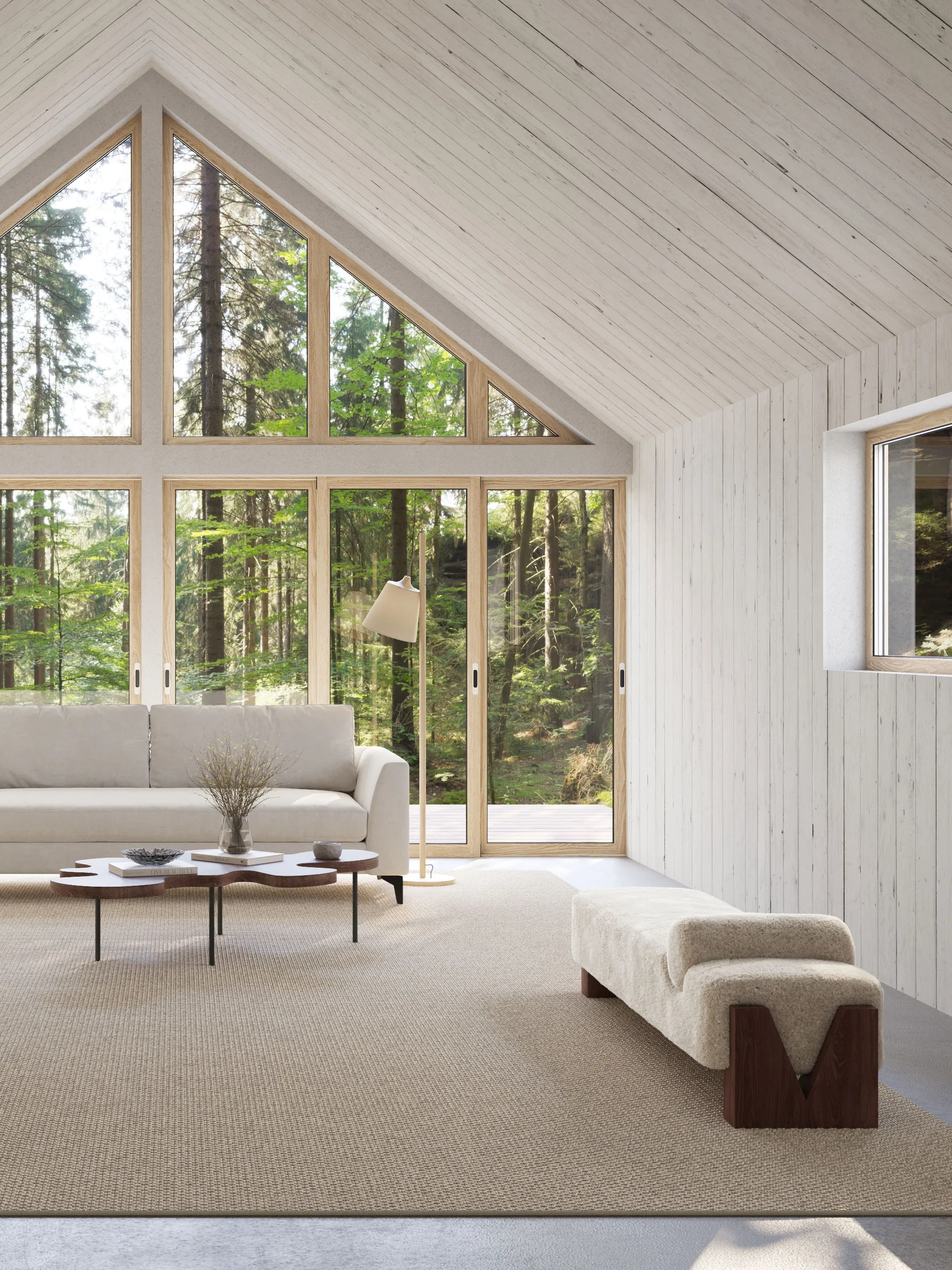 Nordklint Teppich mit Kettelung, Naturgrau, 200x200 cm Classic Collection