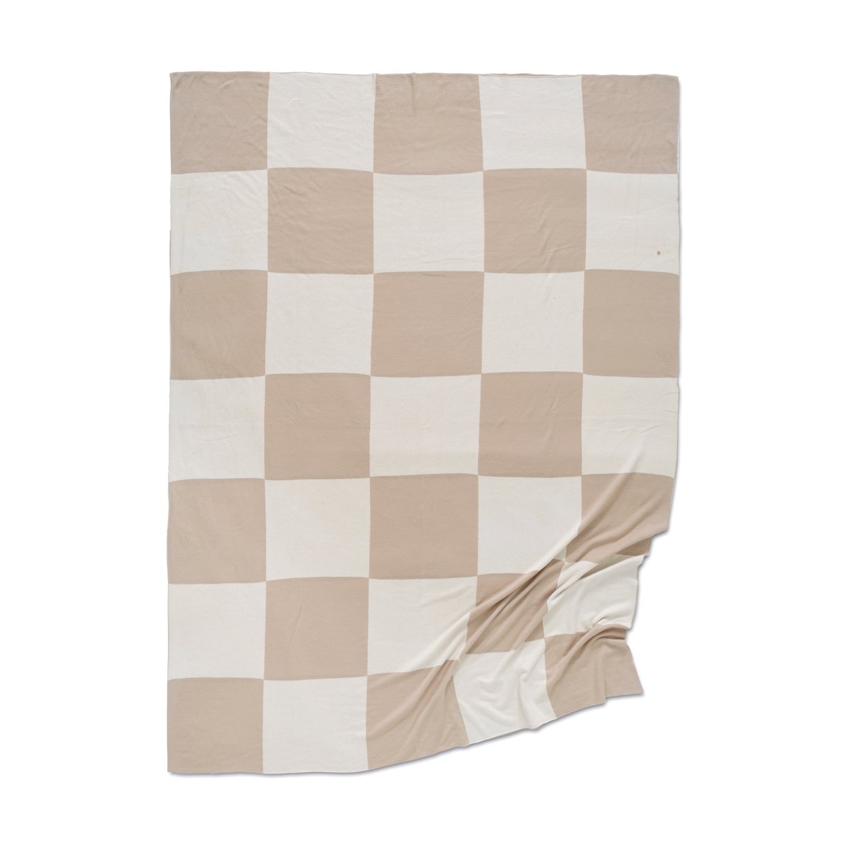 Classic Collection Quadratische Decke 130x170 cm Beige-Weiß