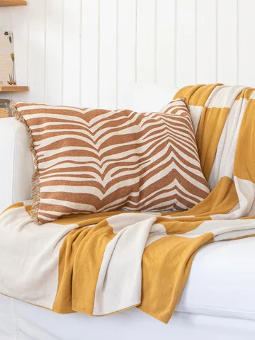 Quadratische Decke 130x170 cm - Gelb - Classic Collection