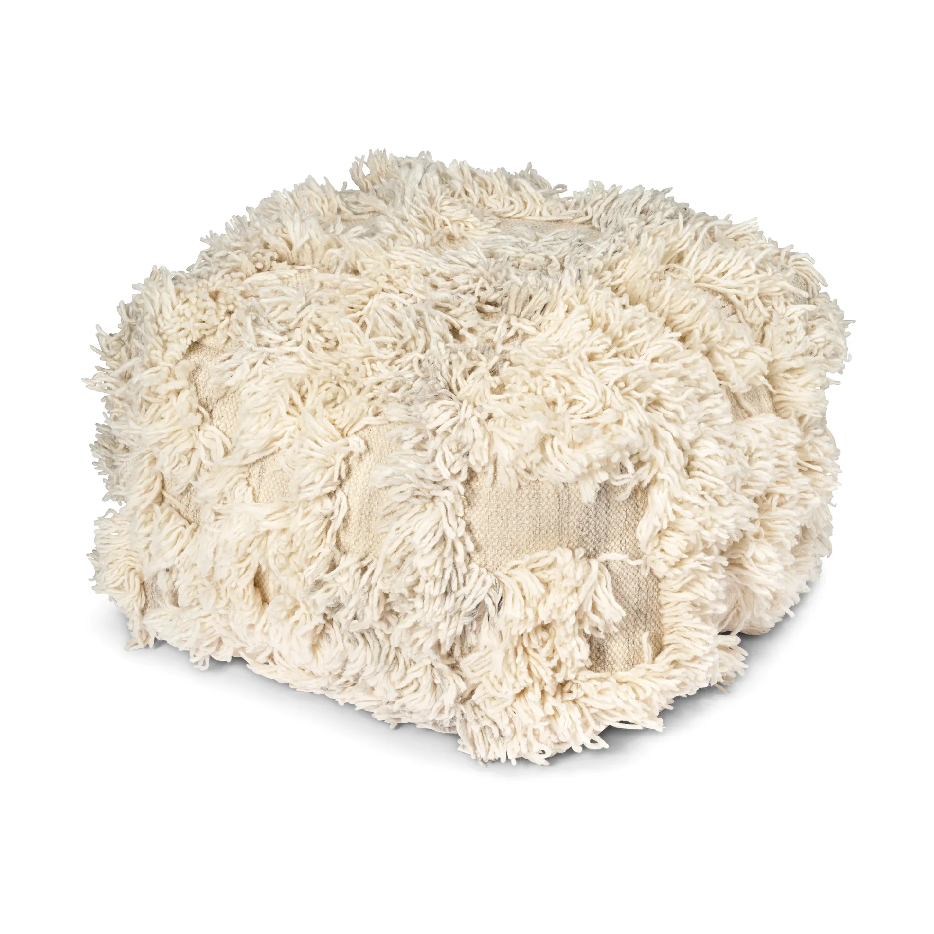 Rio Pouf 55x55 cm, Ivory-melange Classic Collection