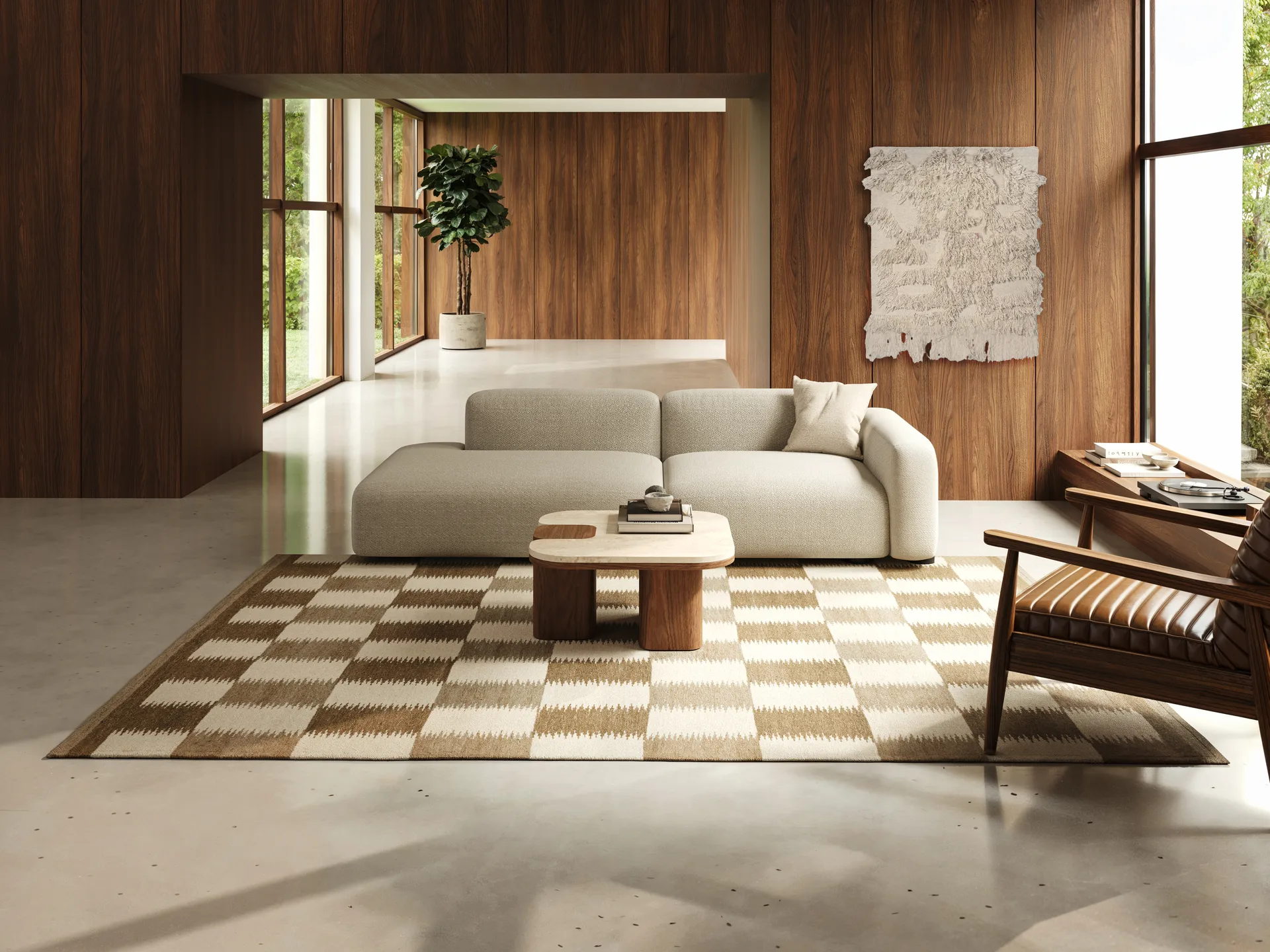 Röllakan Tagel Teppich, Beige, 250x350 cm Classic Collection
