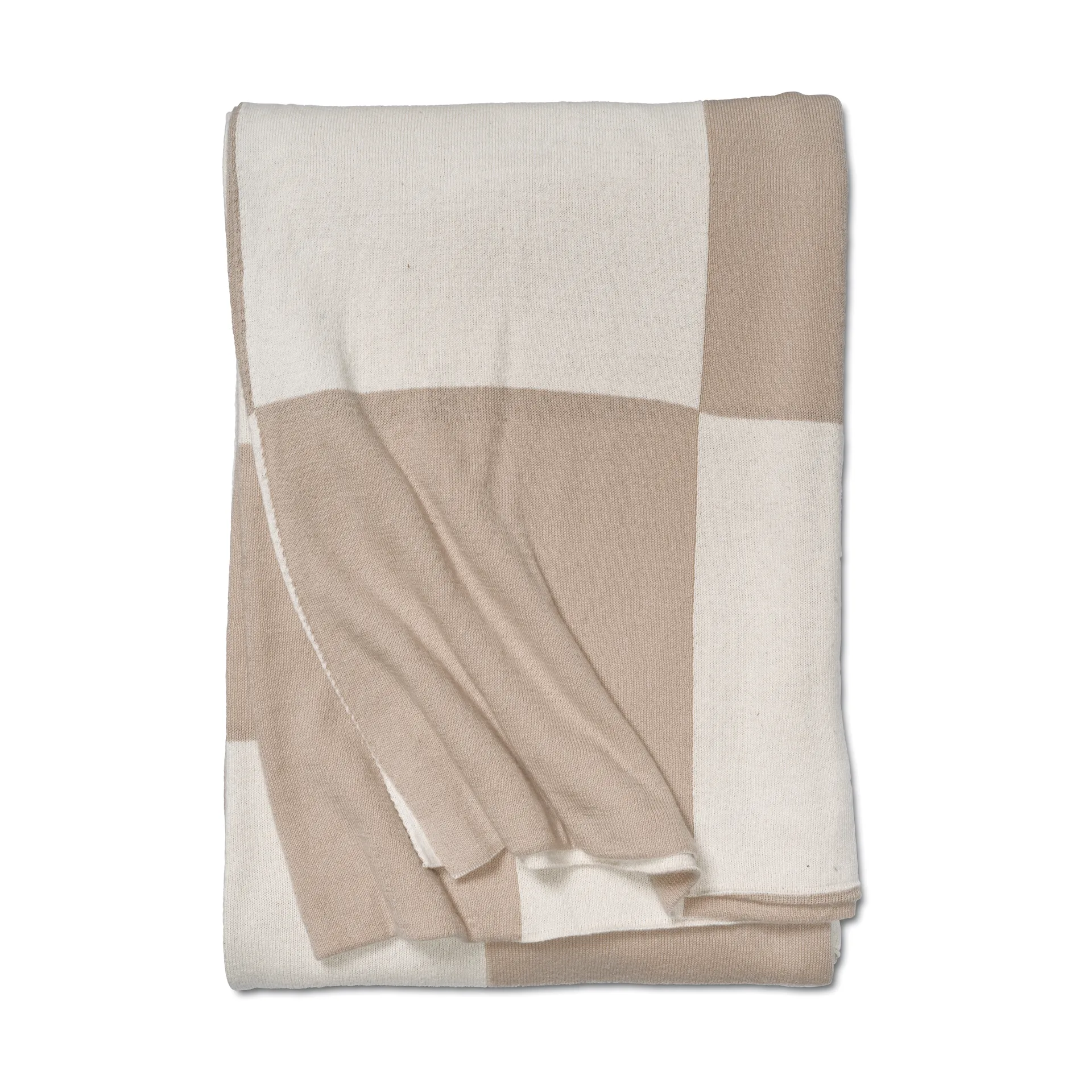 Square Decke 130x170 cm, Beige-Weiß Classic Collection