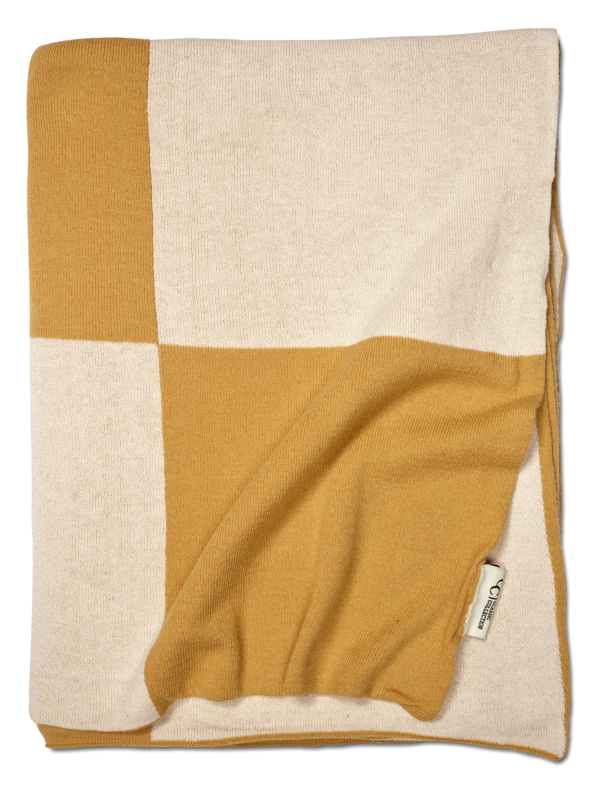 Square Decke 130x170 cm, Gelb Classic Collection