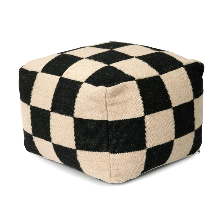 Square Pouf 50x50 cm - Schwarz-natur - Classic Collection