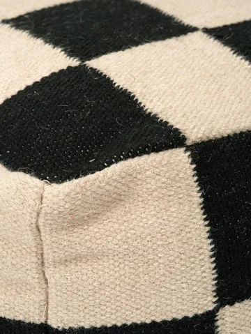 Square Pouf 50x50 cm - Schwarz-natur - Classic Collection