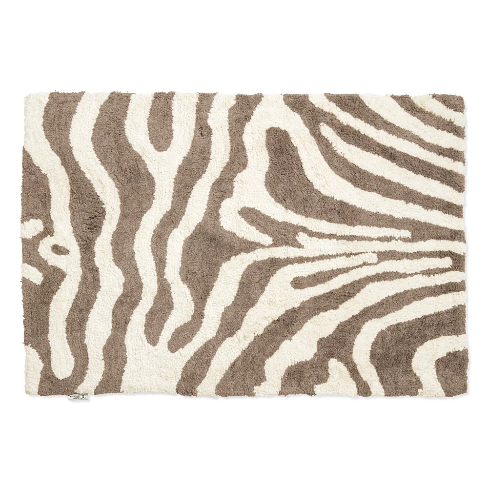 Zebra Badezimmer Teppich 60 x 90cm, Simply taupe-weiß Classic Collection