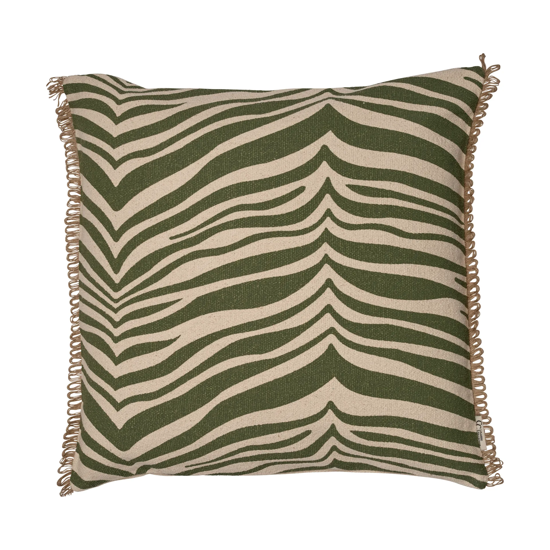 Zebra Kissen 50 x 50cm, Grün Classic Collection
