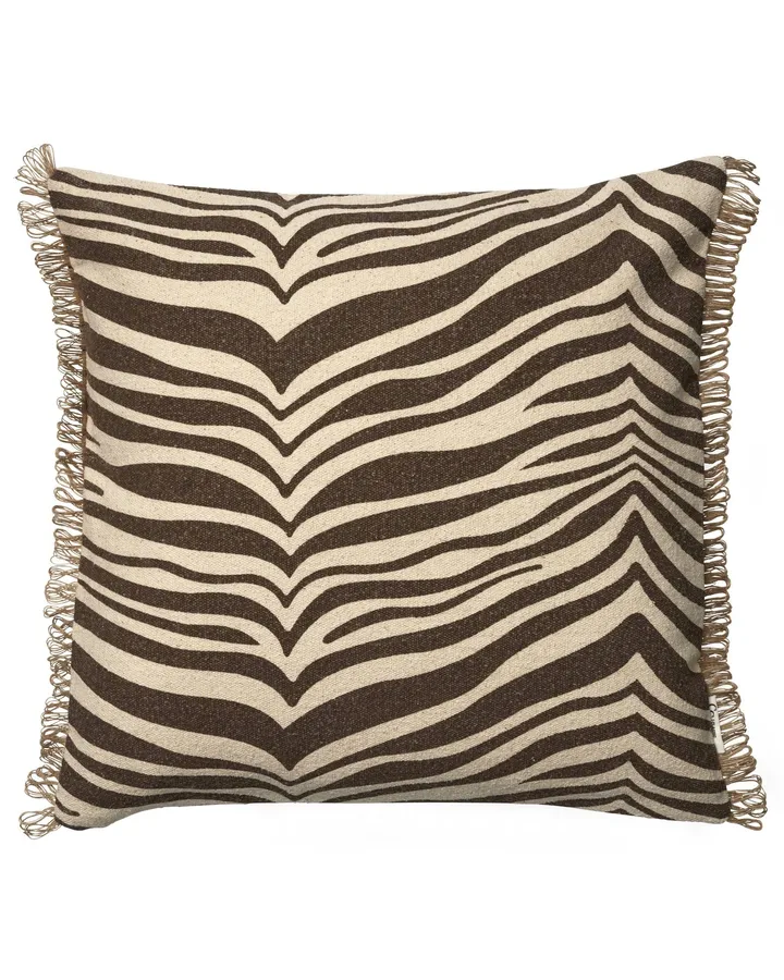 Zebra Kissen - Braun-Natur, 50x50 cm - Classic Collection