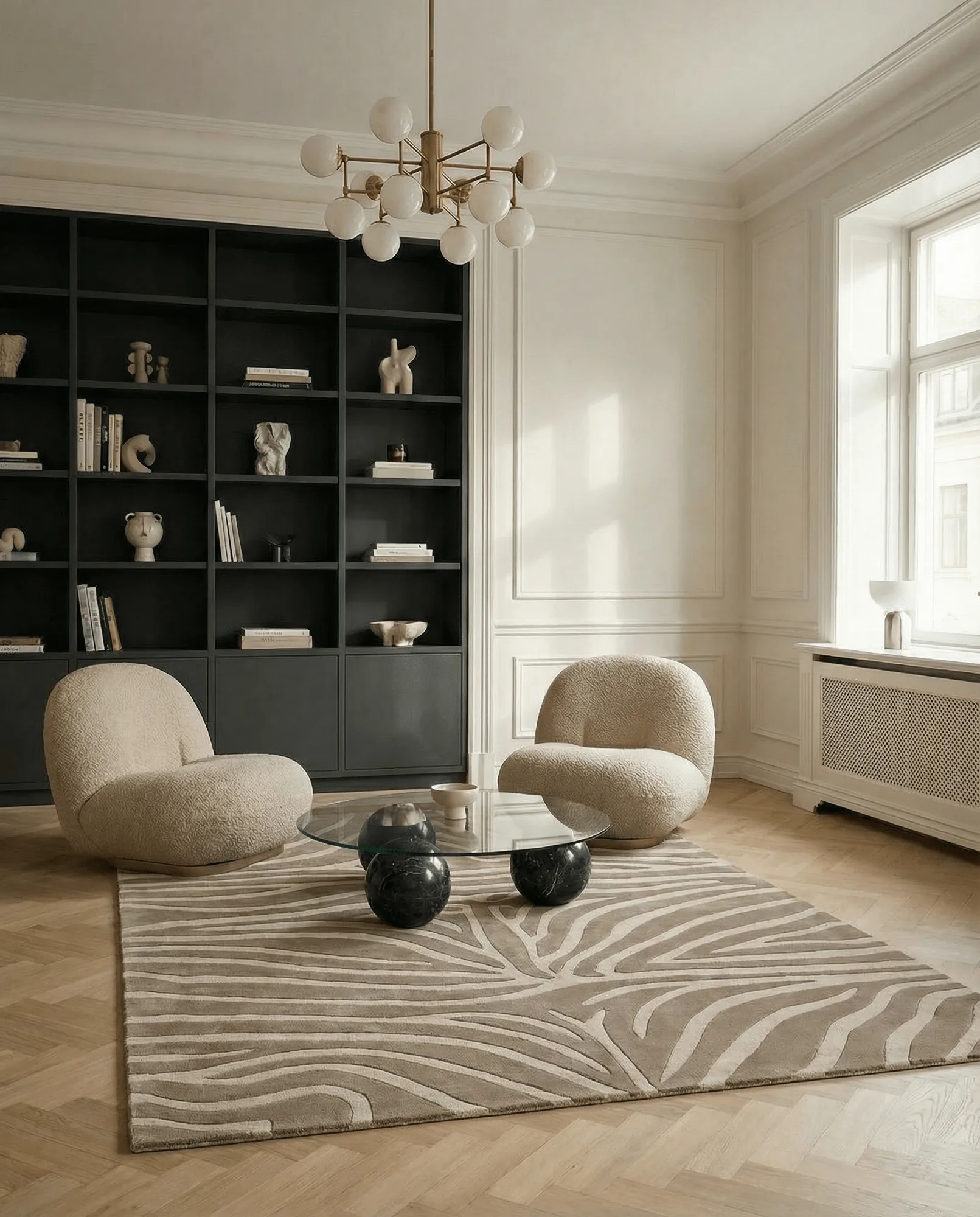 Zebra Teppich 250 x 350cm, Beige, 200x300 cm Classic Collection