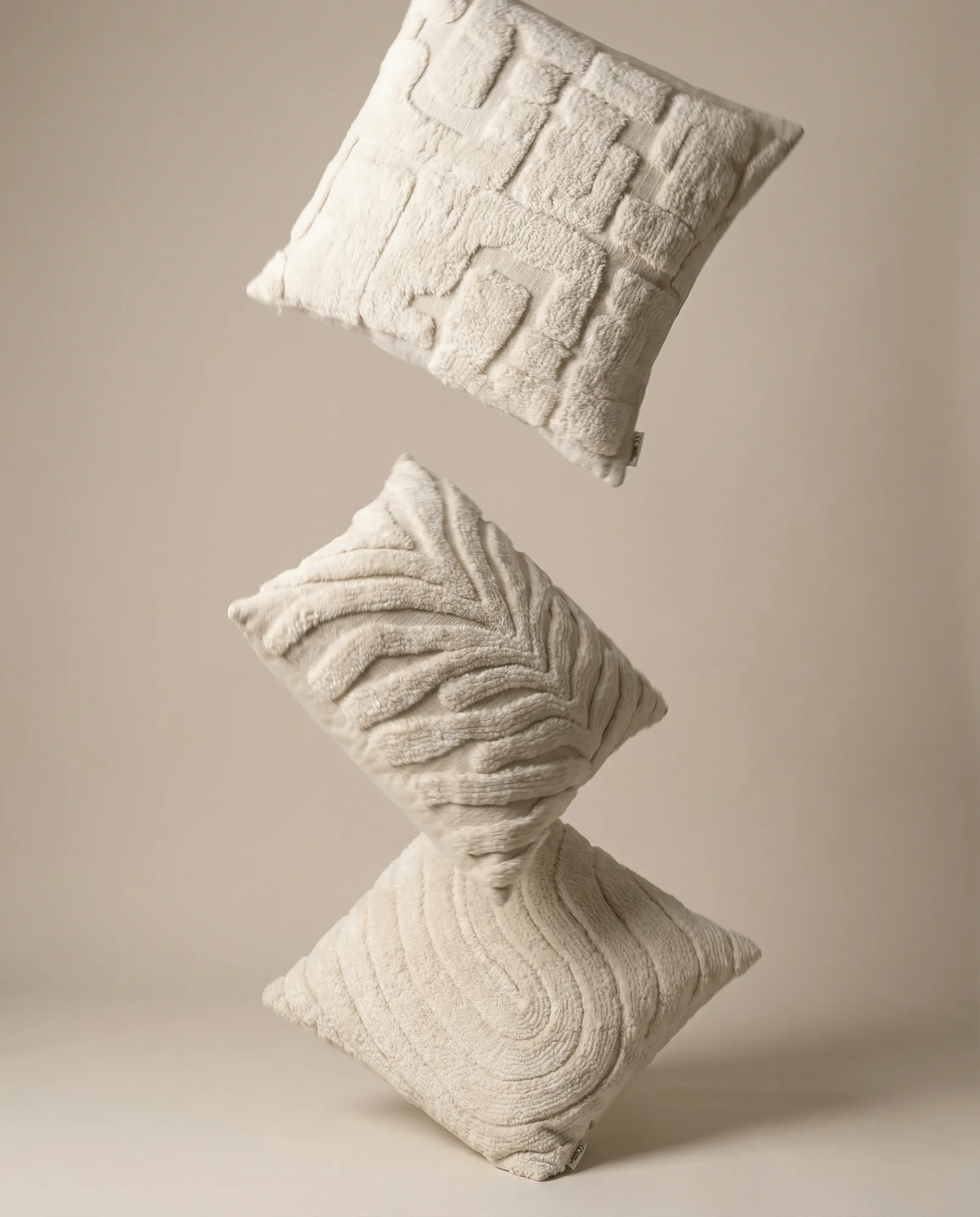 Zebra Tuft Kissenbezug, Off white, 50x50 cm Classic Collection