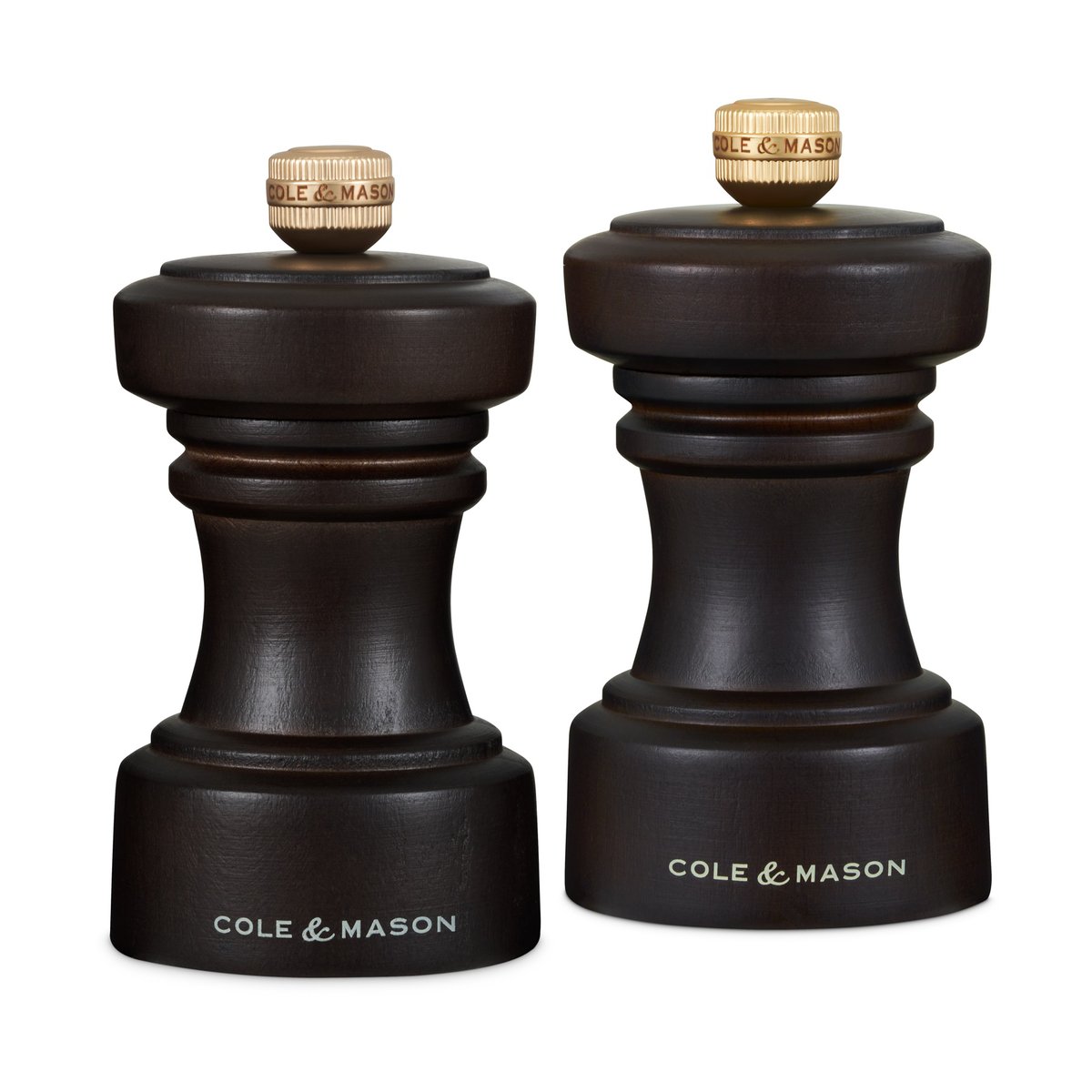 Cole & Mason Hoxton Salz- und Pfeffermühlenset 10 cm Chocolate