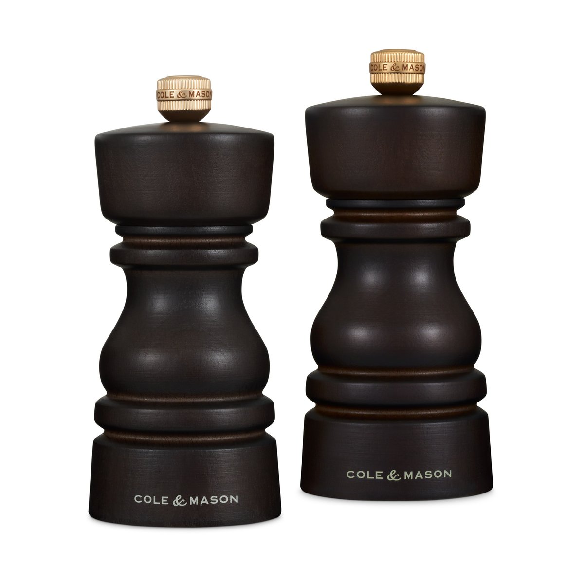 Cole & Mason London Salz- und Pfeffermühlenset 13 cm Chocolate