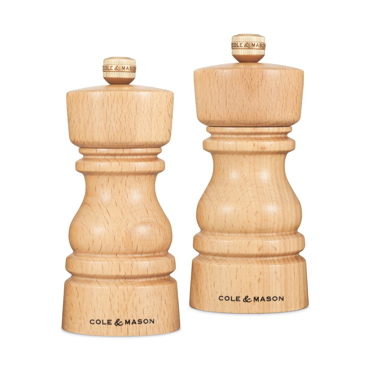 Cole & Mason London Salz- und Pfeffermühlenset 13 cm Natural