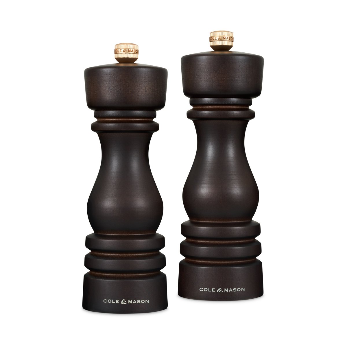 Cole & Mason London Salz- und Pfeffermühlenset 18 cm Chocolate