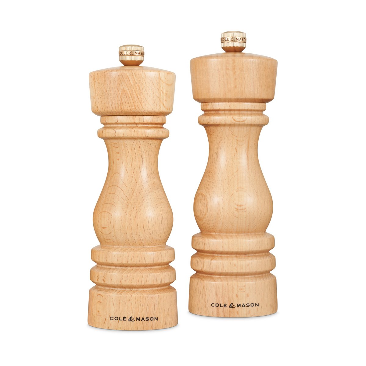 Cole & Mason London Salz- und Pfeffermühlenset Natural