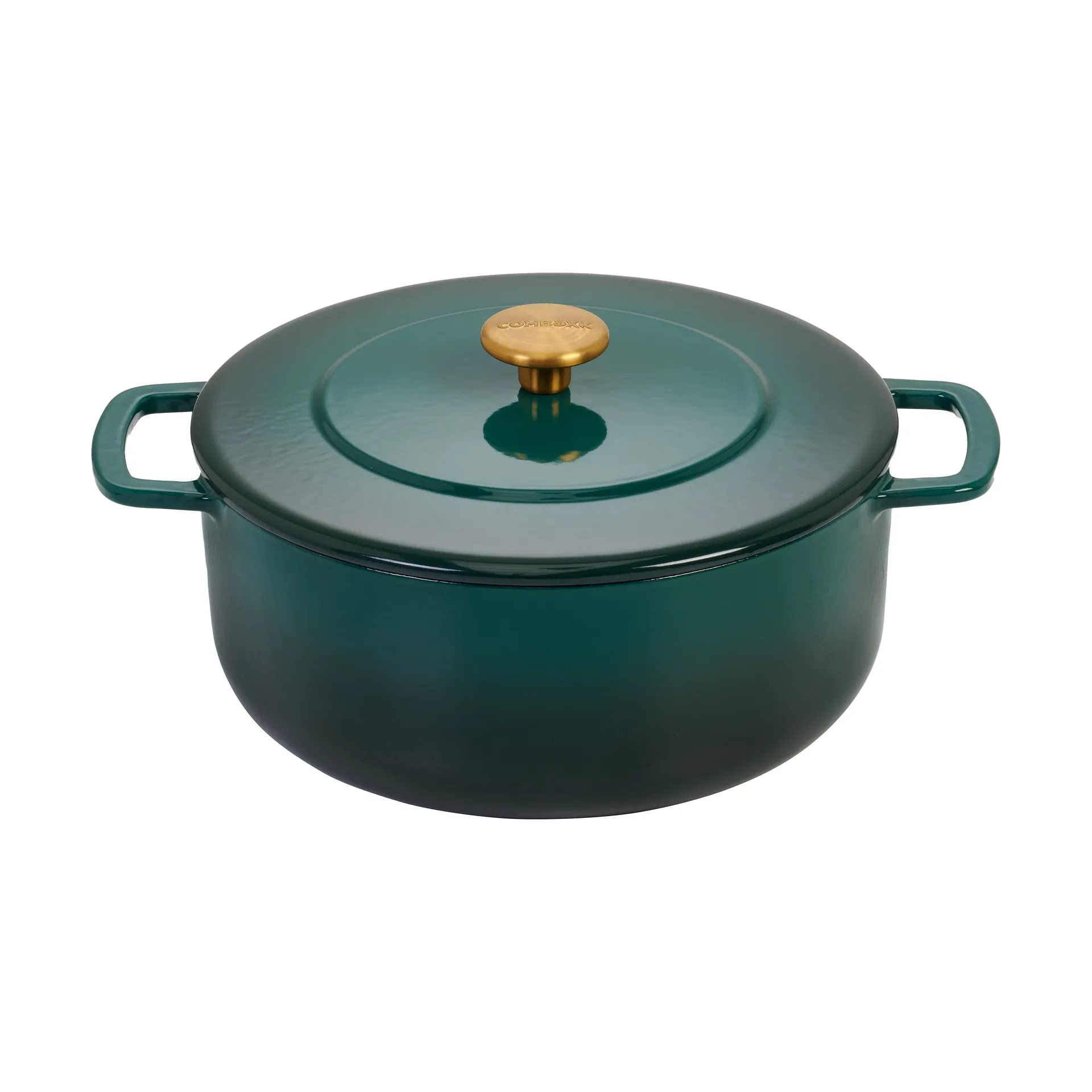 Combekk emaillierter Gusseisentopf Ø24 cm, Holly Green-gold knob Combekk