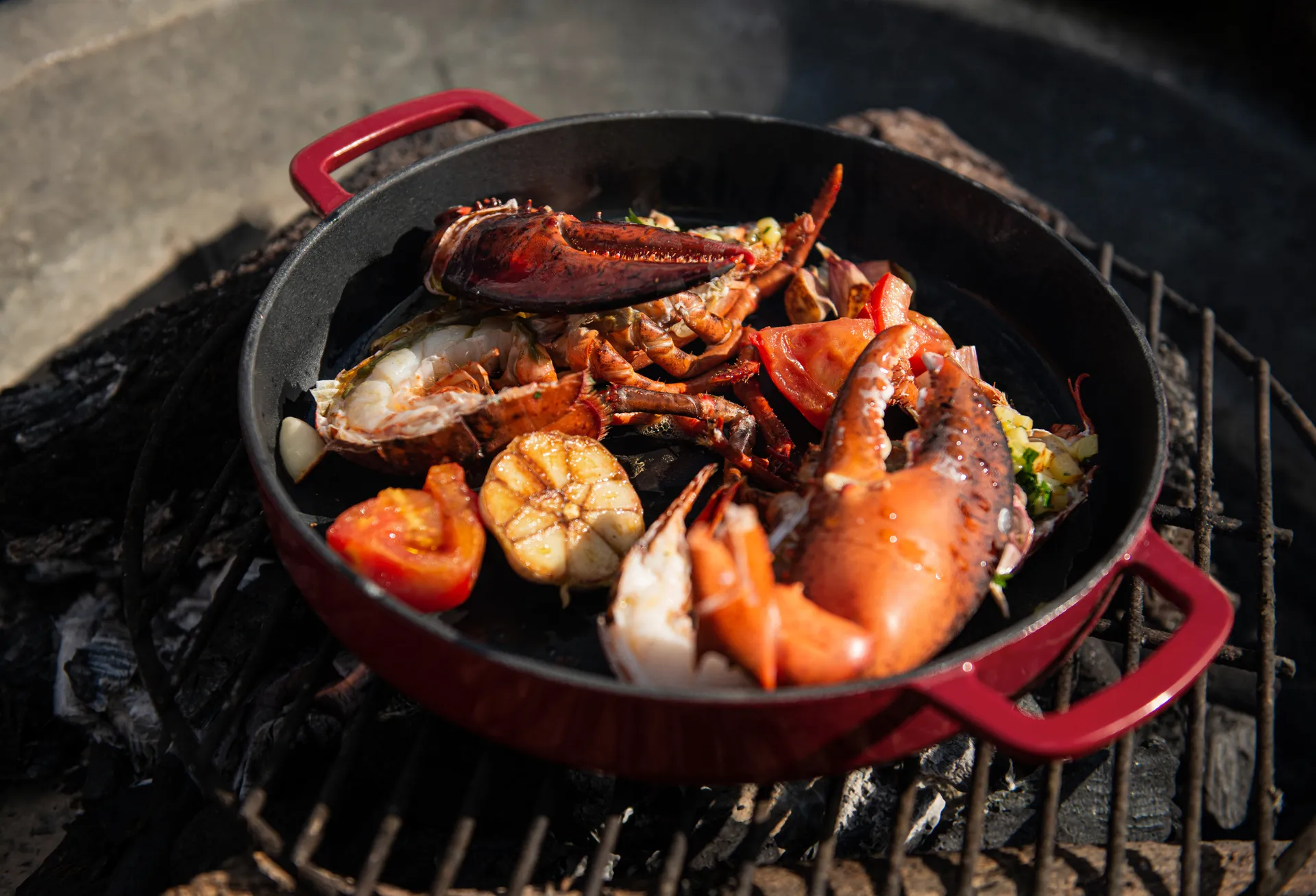 Combekk Enameled Bratpfanne Gusseisen Ø24 cm, Bordeaux Combekk