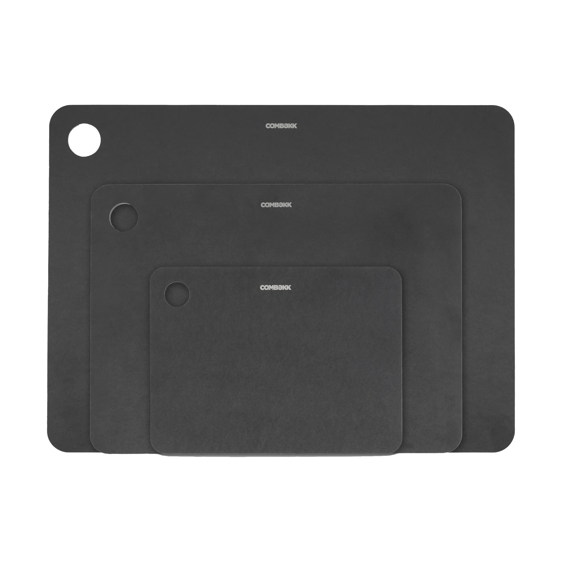 Combekk Schneidebrett Holz 3-teilig, Black Combekk