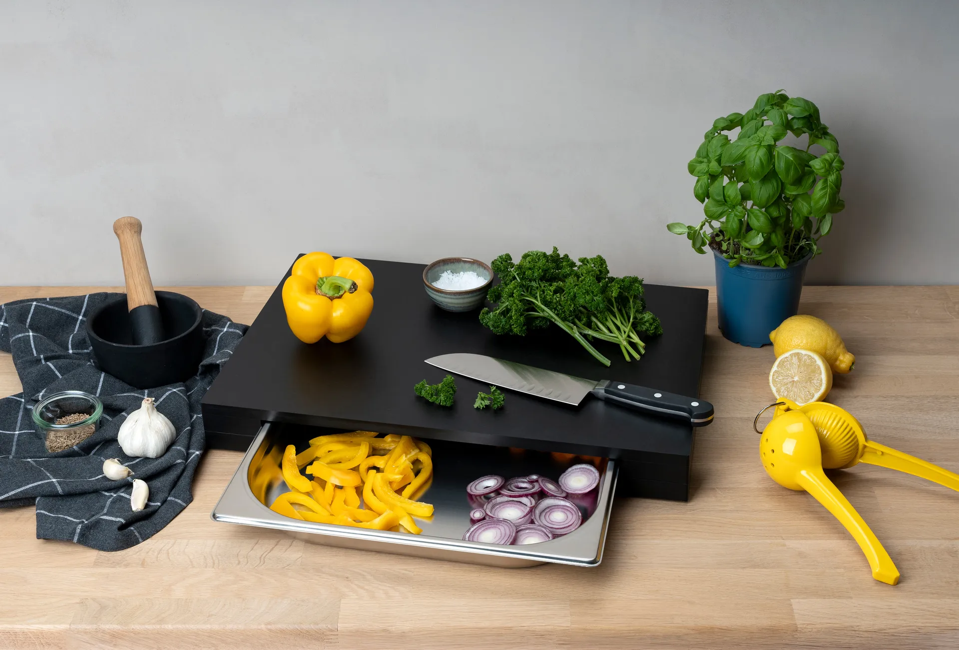 Duracore Schneidbrett mit Schublade, 48 x 32,5 Continenta