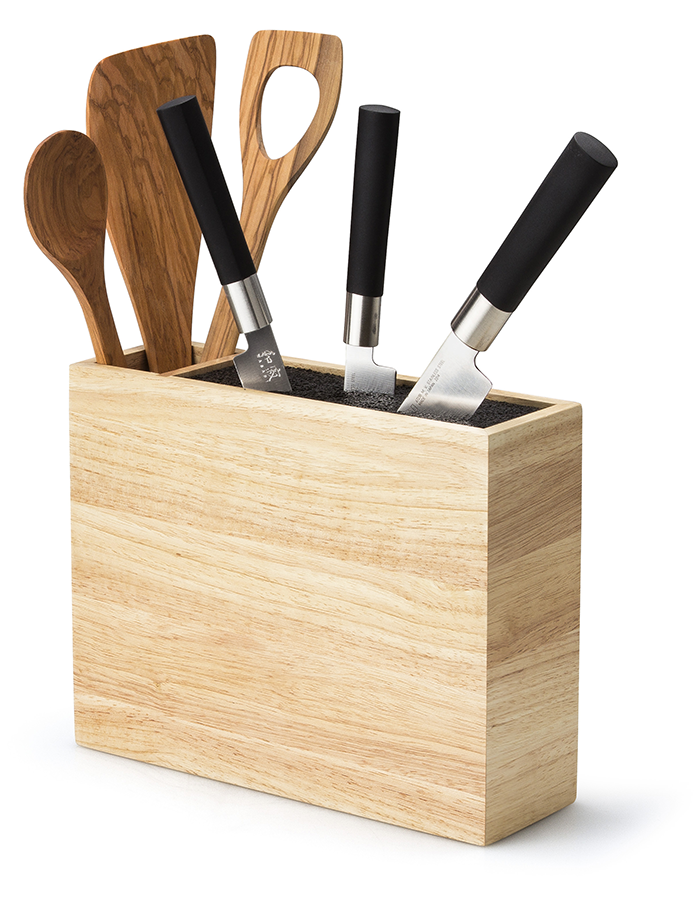 Continenta Messerhalterbox mit Utensilienfach 21x9 cm