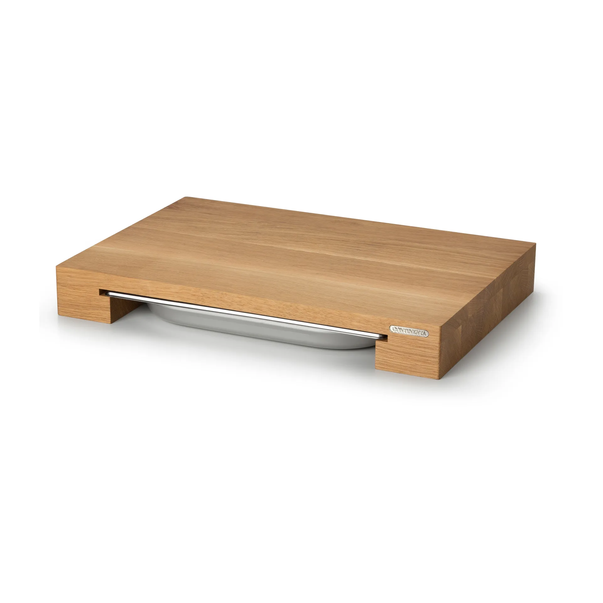 Schneidebrett Eiche mit 1 Blech, 27 x 39cm Continenta