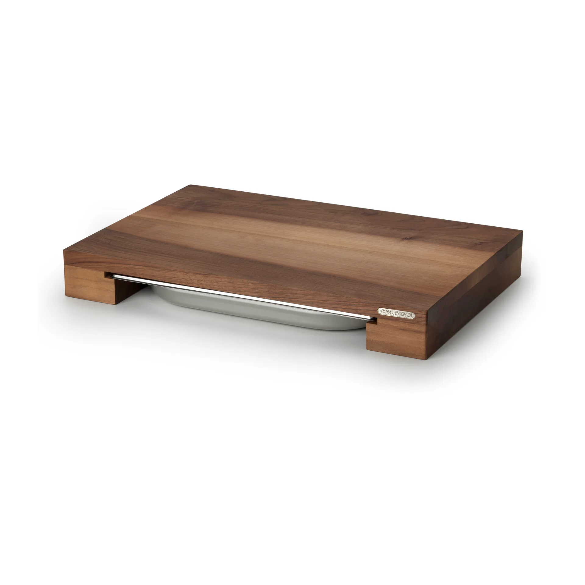 Schneidebrett Walnuss mit 1 Blech, 27 x 39cm Continenta