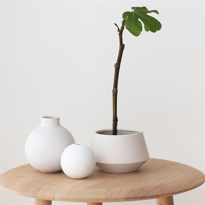 Collar Vase 12cm, White Cooee Design