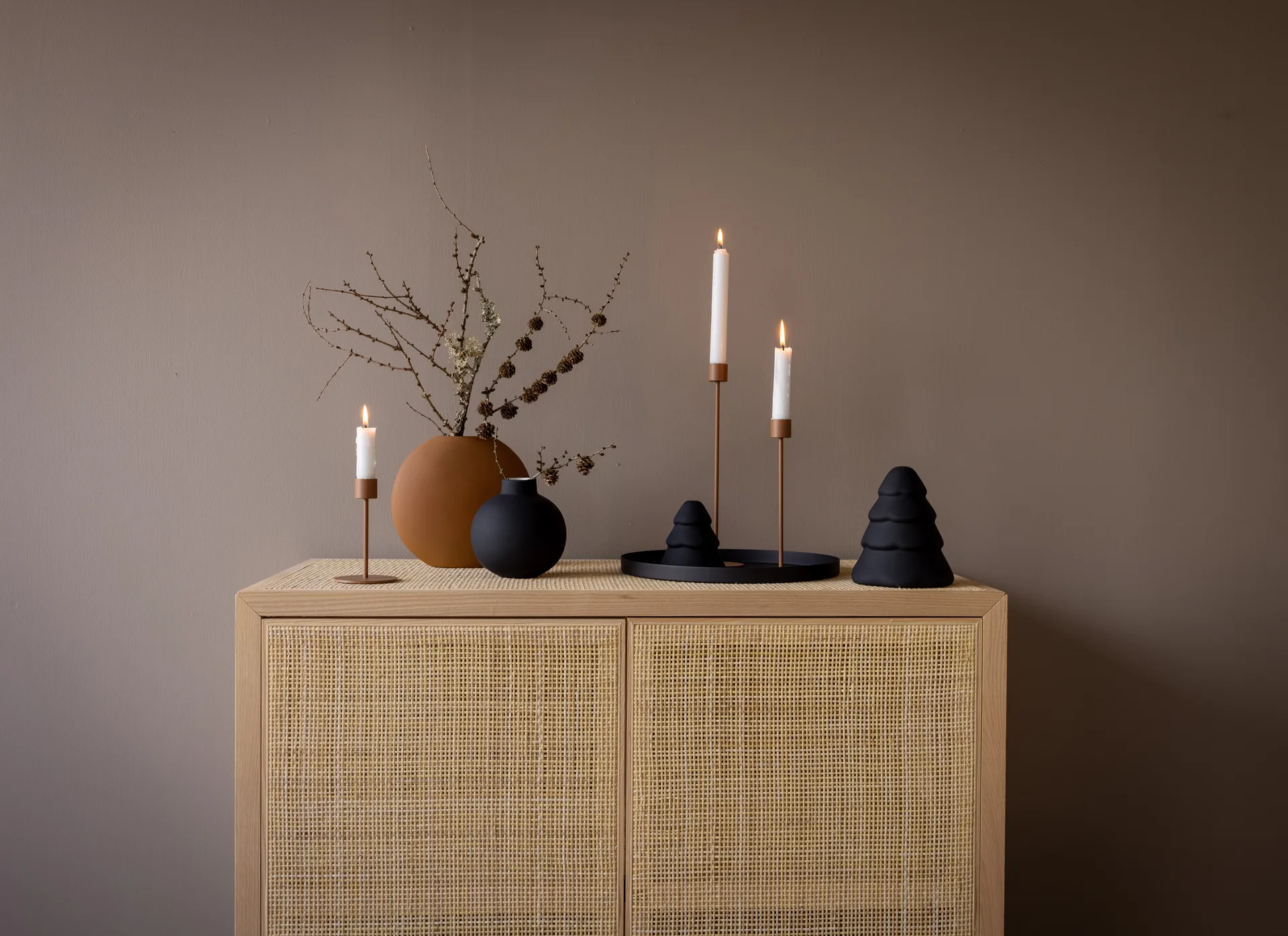 Cooee Kerzenhalter 13cm, Coconut Cooee Design