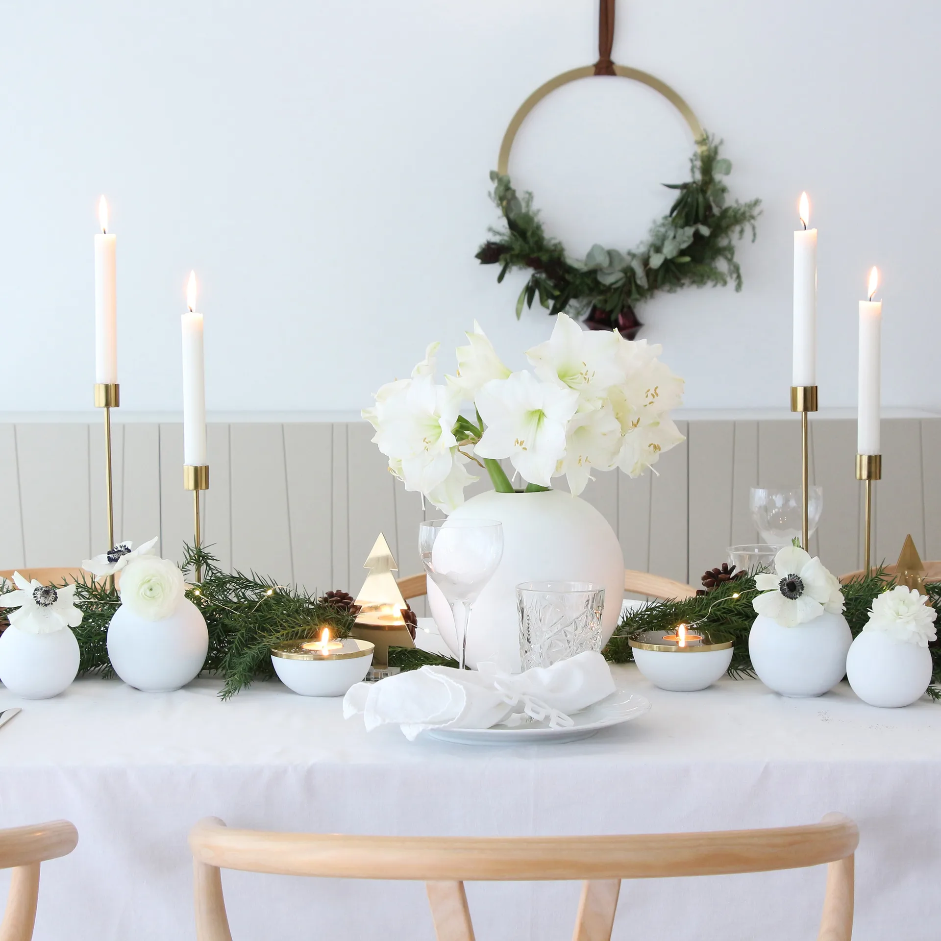 Cooee Kerzenhalter 29cm, Brass Cooee Design