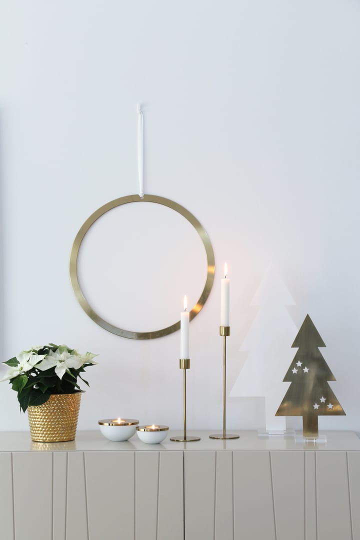 Cooee Kerzenhalter 29cm, Brass Cooee Design