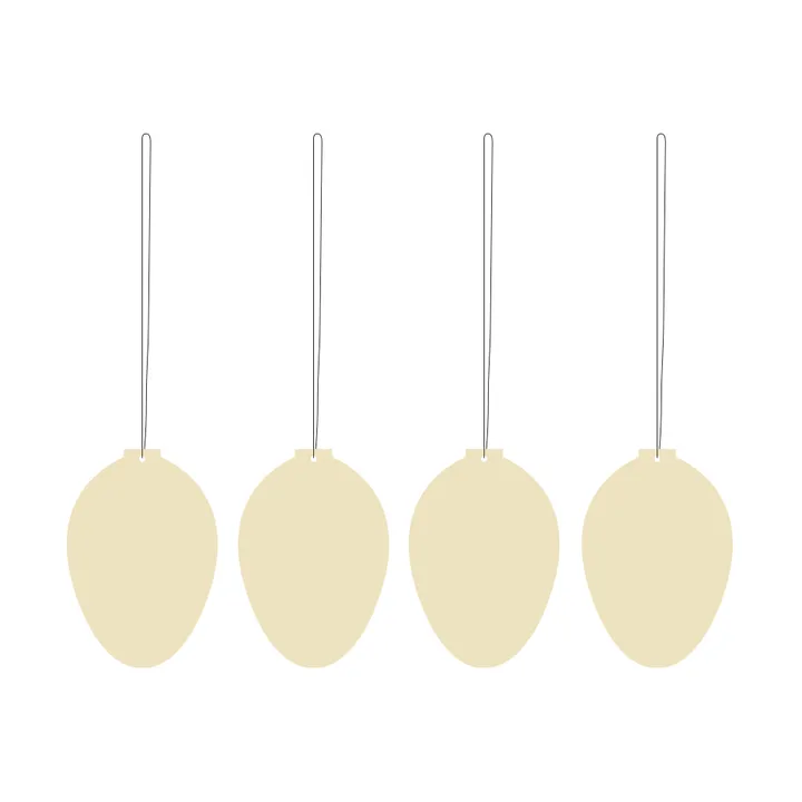 Easter Deco Ei Osterdekoration 4er Pack - Light yellow - Cooee Design