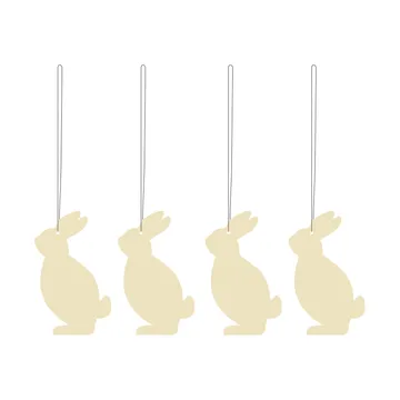 Easter Deco Hase Osteranhänger 4er Pack - Light yellow - Cooee Design