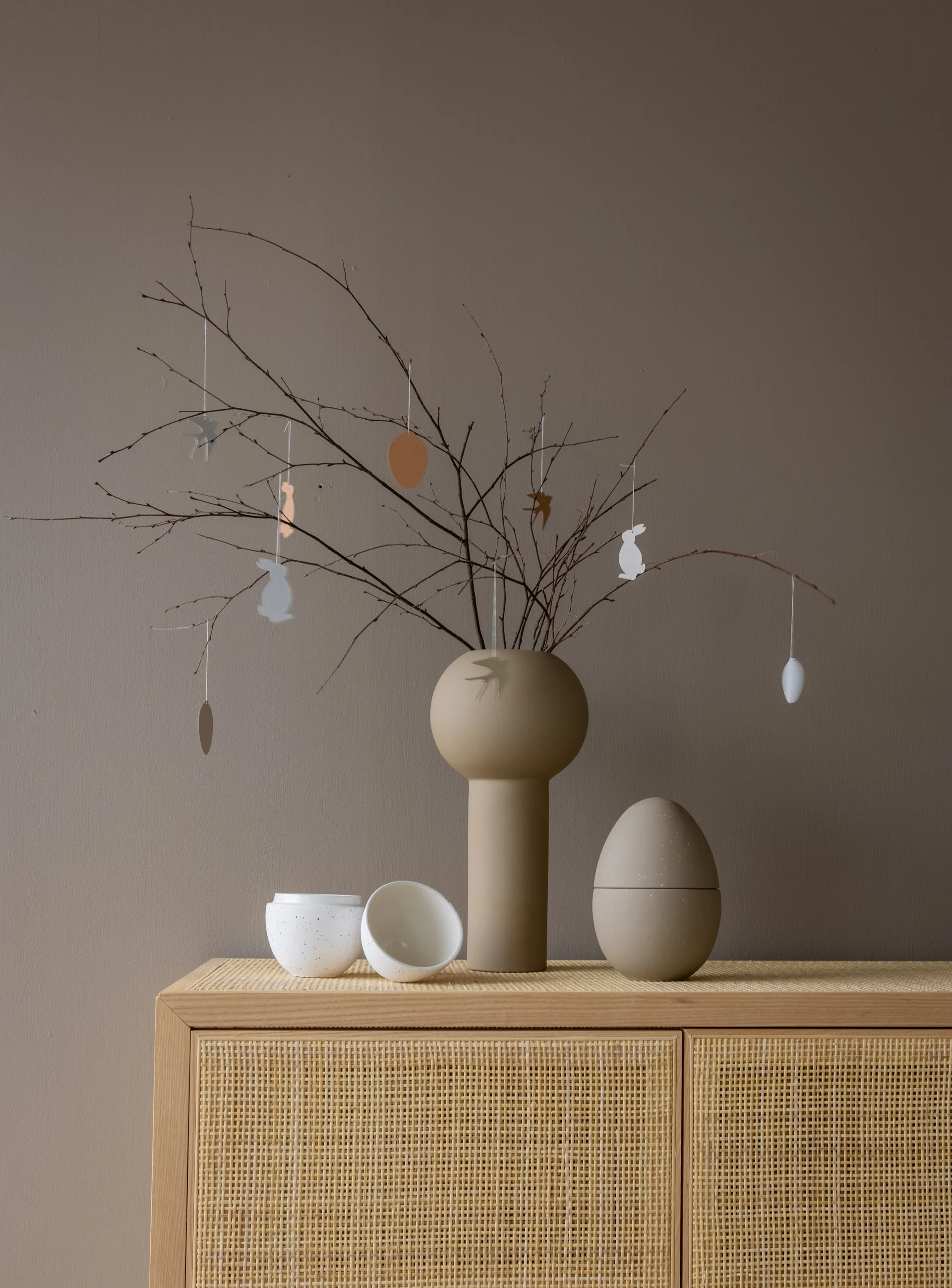 Easter Deco Hase Osteranhänger 4er Pack, Sand Cooee Design