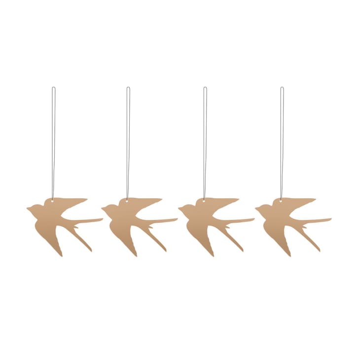 Easter Deco Vogel Osteranhänger 4er Pack, Cafe au lait Cooee Design