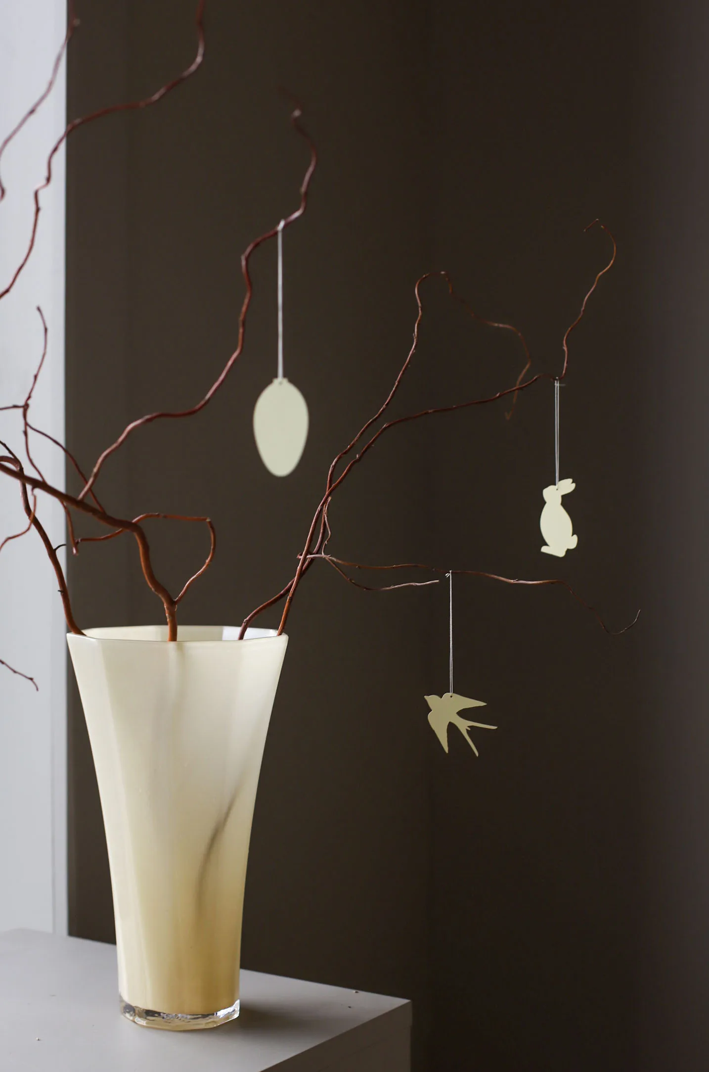 Easter Deco Vogel Osteranhänger 4er Pack, Light yellow Cooee Design