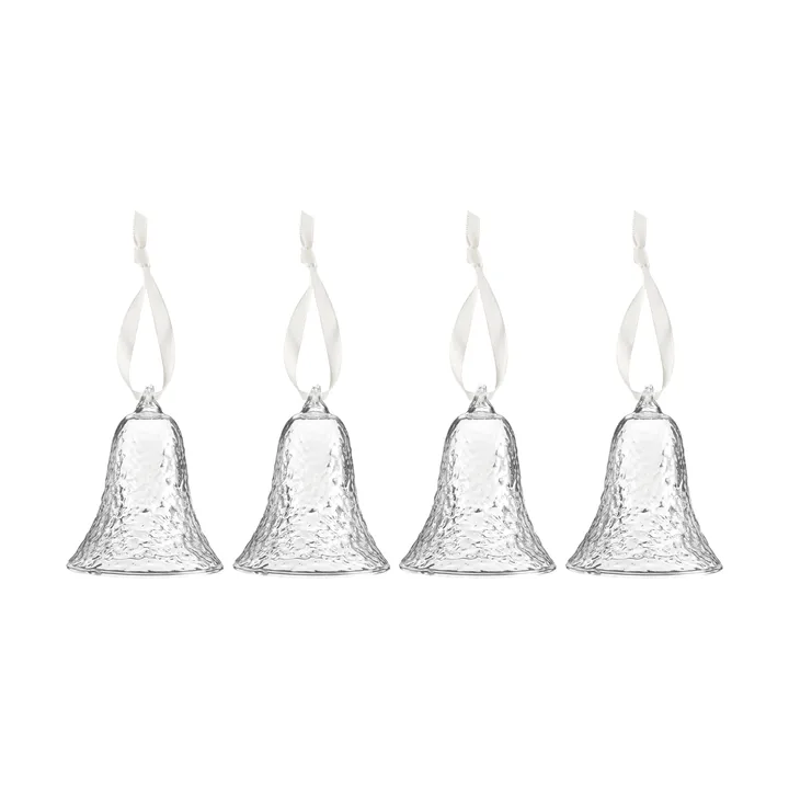 Gry bell Uhr 8 cm 4er-Pack - Clear - Cooee Design