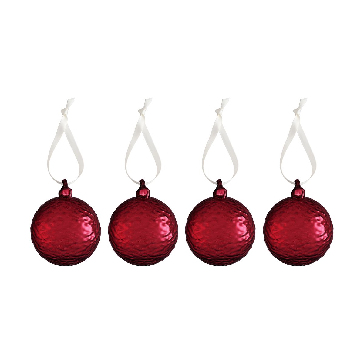 Cooee Design Gry Marble Weihnachtskugel Ø8 cm Deep red