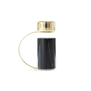 Heavy Teelichthalter - Nero marquina - Cooee Design