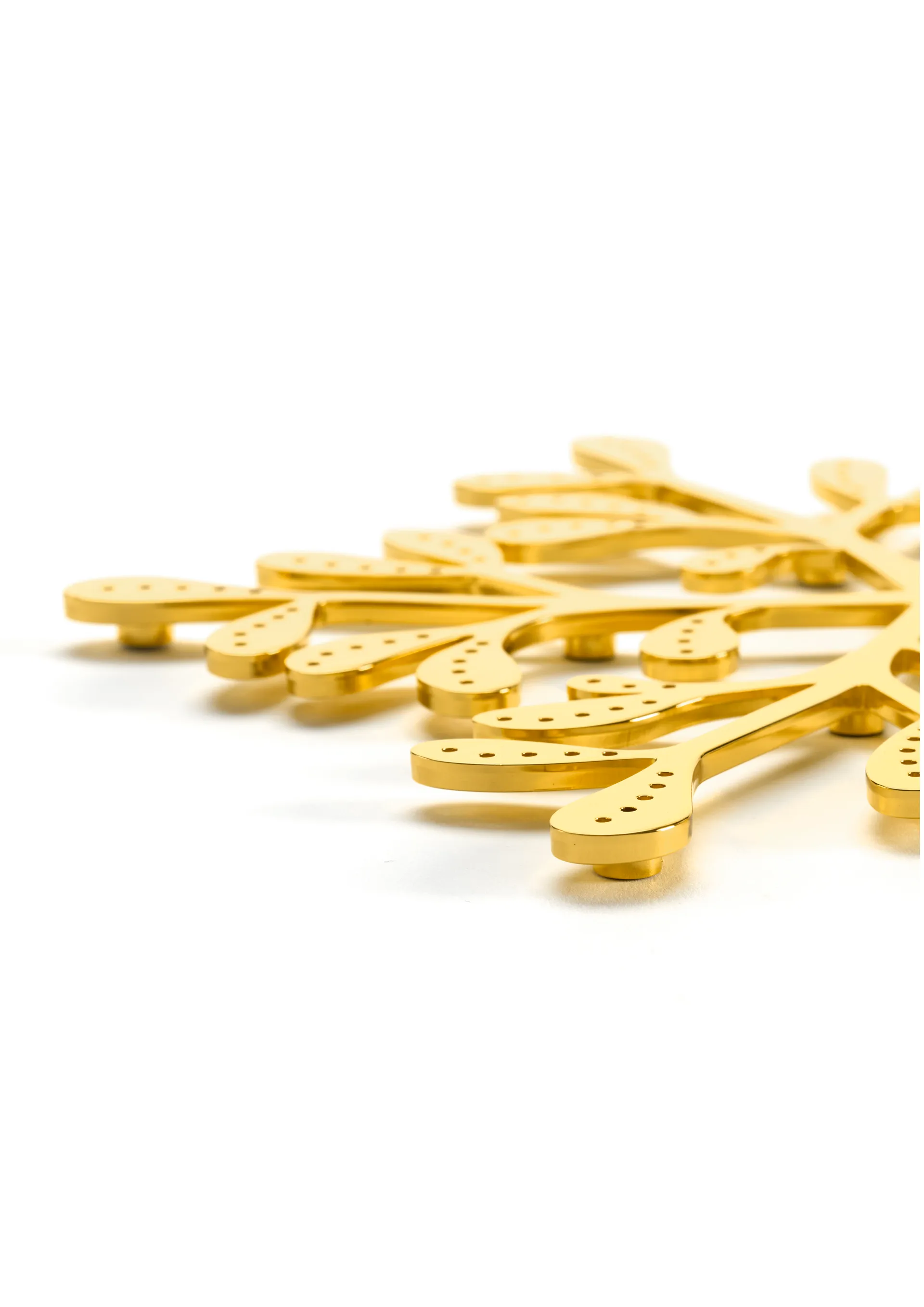 Mistelzweig Topfuntersetzer Ø20 cm, Messing Cooee Design