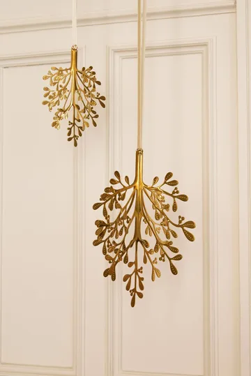 Mistletoe Weihnachtsanhänger 2-teilig - Messing, 29 cm - Cooee Design